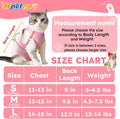 Hpetppy Cat Recovery Suit for Spay Abdominal Wounds, Kitten Onesie Bodysuit for Cats After Surgery, Cat Surgery Recovery Suit Female Cone of Shame Alternative for Cats Anti Licking (Pink,M)
