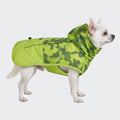 Spark Paws Dog Raincoat, Waterproof Windproof Rain Jacket, for Small Medium Large Extra Large Dogs, Reflective Breathable Full-Body Coverage Dry Suit - Neon White Navy Blue, 2XL
