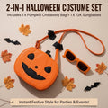 Kingdder 2 Pcs Halloween Pumpkin Purse Woman Jack O Lantern Crossbody Bag