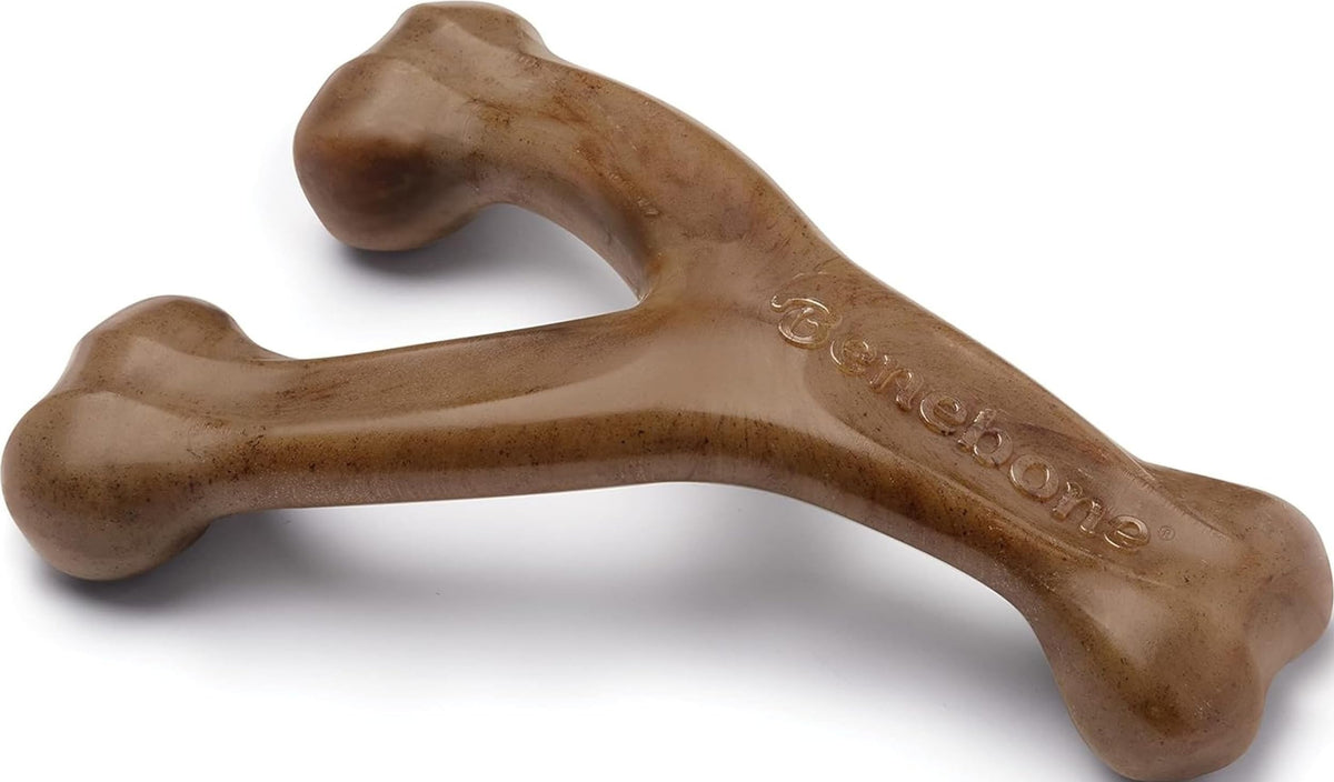 Benebone Wishbone Chew Toy for Aggressive Chewers, Pumpkin Spice, Small