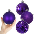 Rose Red 4.0" Large Christmas Balls - Christmas Tree Decoration Ornaments Shatterproof Hanging Balls for Birthday Halloween Holiday Wedding Decorations Set of 4pcs