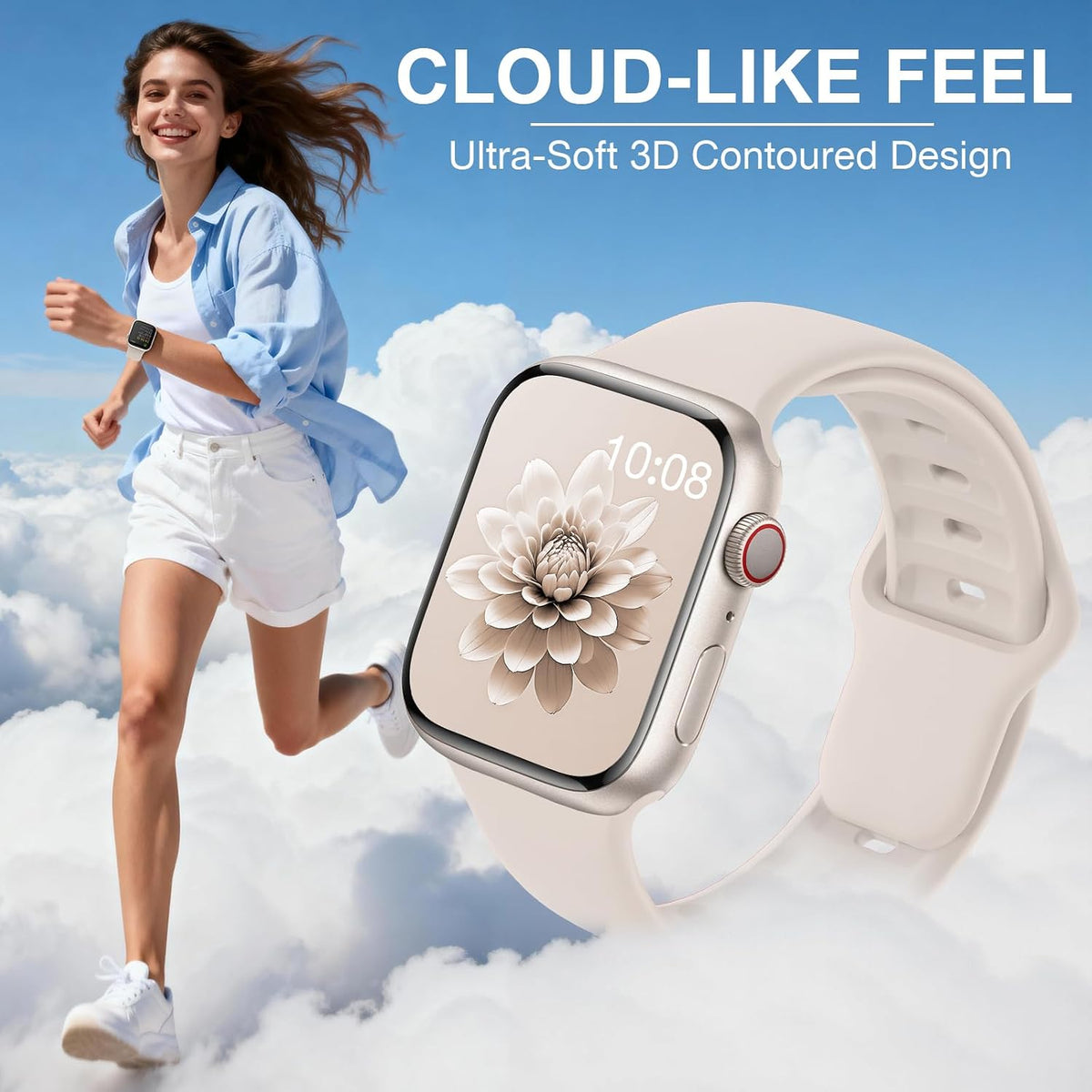 10 Pack Silicone Sport Bands Compatible with Apple Watch Band Women Men