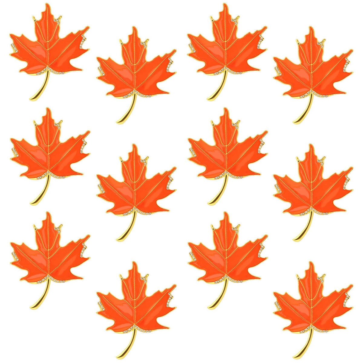 Turkey Napkin Rings Set of 12 Thanksgiving Gold Napkin Holders