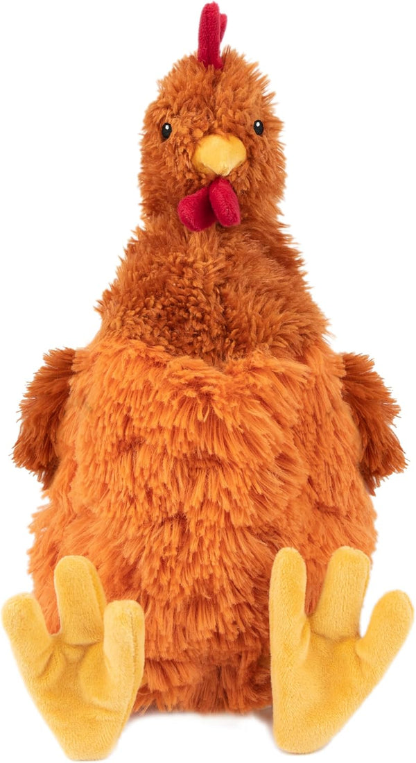 Best Pet Supplies Interactive Squeaky Dog Toy - Crinkle Chicken, Brown | Stuffing Free Body, Soft, Squeaks & Crinkles, No Mess, Perfect for Moderate Chewers, Toss and Fetch Play