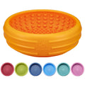 Dog Lick Bowl, Animire Freeze Lick Mat for Dogs, Non-Slip Slow Feeder Licking Bowl Enrichment Treat for Distraction Anxiety Relief, Food Grade Silicone, Dishwasher Safe(Dark Blue,S)