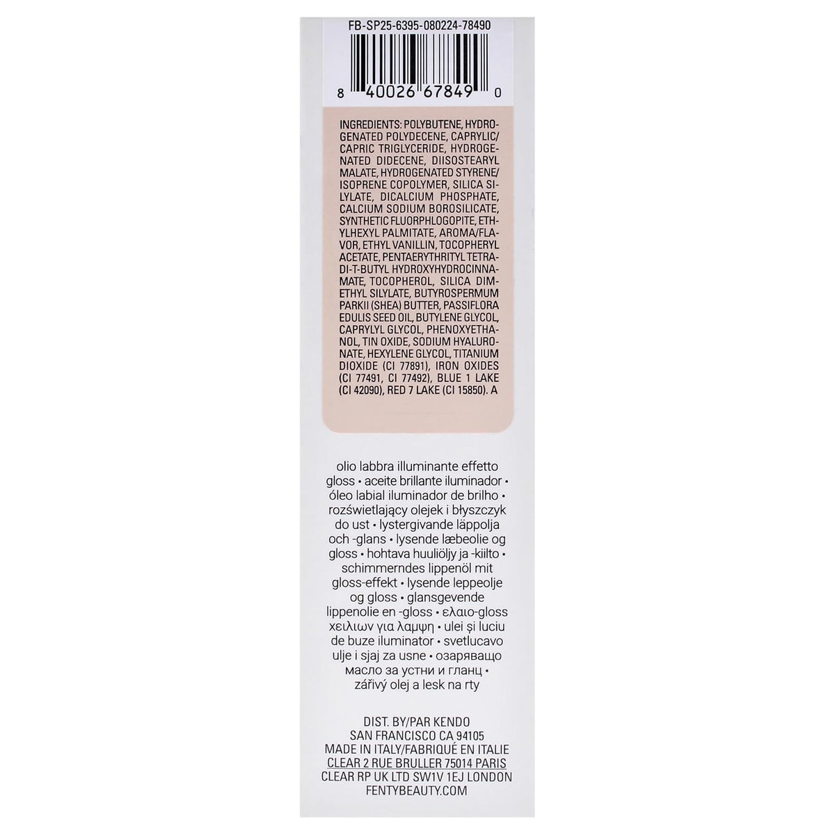 Gloss Bomb Luminizing Lip Oil N Gloss - 01 Fussy by Fenty Beauty for Women - 0.3 oz Lip Gloss