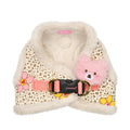 Pinkaholic New York Lidia Vest Dog Harness Step-in Warm Winter Flower Pattern for Small Dog, Light Grey, Large