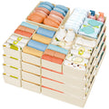DIMJ Drawer Organizer Clothes, 12 Pack Dresser Organizer, Foldable Closet Organizers and Storage, Fabric Dresser Bins, Drawer Dividers for Nursery, Baby Clothes, Underwears, Sock (Beige)