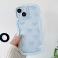 QLTYPRI Bow Case for iPhone 13/iPhone 14 Wavy Fame, Pink