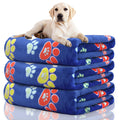 Rezutan 1 Pack 3 Blankets for Dogs, Dog Blanket for Large & Medium Pet Cat, Premium Soft Fluffy Suitable for Dog Kennels & Beds, Sofas, Gifts Puppy Essentials, 41x31inch, Gray/Blue/Beige