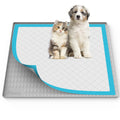 Pee Pad Holder for Dogs,Silicone Dog Puppy Pad Holder, 24 x 24 No Spill Raised Lip High Edge,Portable, Leak-Proof Mat Holder for Dog Training Pads,Square Potty Trays for Home Floor Protection