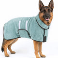Dog Bathrobe, Super Absorbent for Small to Large Dogs, Dark Blue XL | Dog Robes with Soft Fleece, Warm & Cozy, Adjustable Fit, and Quick Drying Coat for Baths Swimming and Grooming