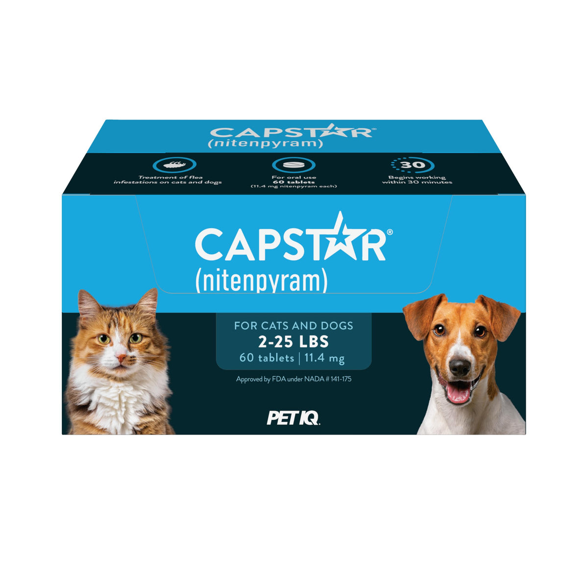 Capstar (Nitenpyram) Fast-Acting Oral Flea Treatment for Dogs 2-25 Lbs, Vet-Recommended Medication Tablets, Flea Tablets for Dogs Start Killing in 30 Minutes, 6 Doses