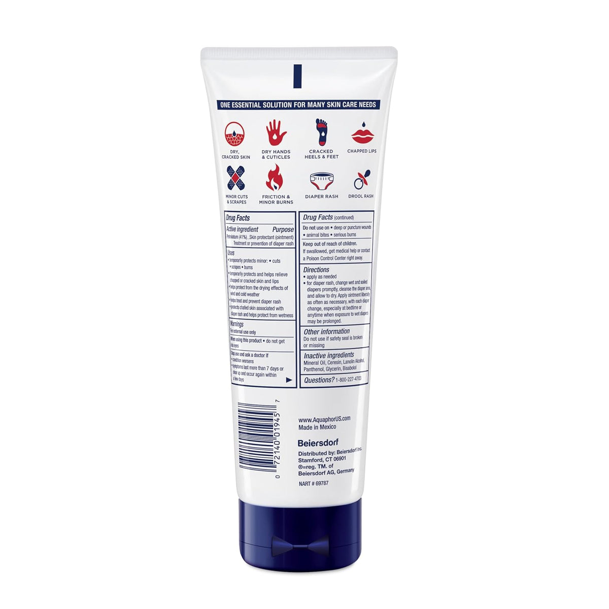 Aquaphor Advanced Therapy Healing Ointment, Skin Protectant, 7 OZ | Clinically Proven Skin Protectant Moisturizer for Cracked, Irritated or Dry Skin Relief, Dye and Fragrance Free