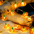 Pumpkin Lights String Battery Operated 10ft 30 LEDs Halloween Decorations