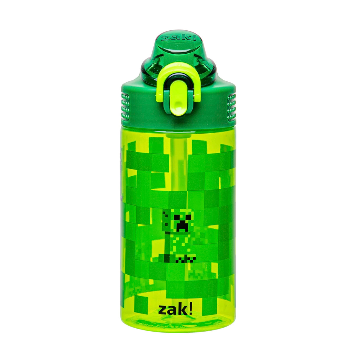 Zak Designs Sanrio Hello Kitty Sage 16oz Leak-Proof Straw Kids Water Bottle | BPA Free, Durable Plastic, Cupholder Friendly, Dishwasher Safe, Easy to Clean, Lid Lock, Handle, For School, Home, Travel