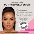 Glamnetic Magnetic Eyelashes - Vacay | Long Magnetic Lashes, 60 Wears Reusable High Volume Faux Mink Lashes, Dramatic, Round - 1 Pair