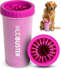 Dexas MudBuster Large Dog Paw Cleaner, Matte Black, Fits 2.5"-3.5" Wide Paws, Gentle Silicone Bristles for Quick, Easy Cleaning