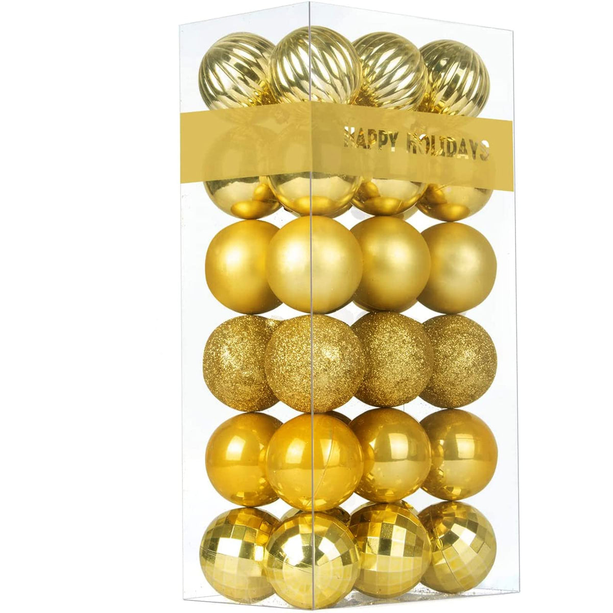 White 4.0" Large Christmas Balls - Christmas Tree Decoration Ornaments Shatterproof Hanging Balls for Birthday Halloween Holiday Wedding Decorations Set of 4pcs
