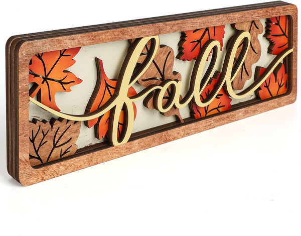 Vintage Fall Leaves Decorations for Office Home Table Mantel Shelf Desk