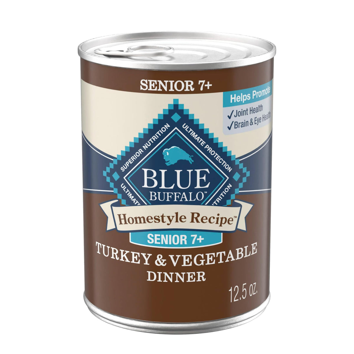 Blue Buffalo Homestyle Recipe Chicken & Vegetable Dinner Paté Natural Wet Dog Food for Senior 7+ Dogs, Made with Natural Ingredients, Vitamins & Minerals, 12.5-oz. Can (12 Count)