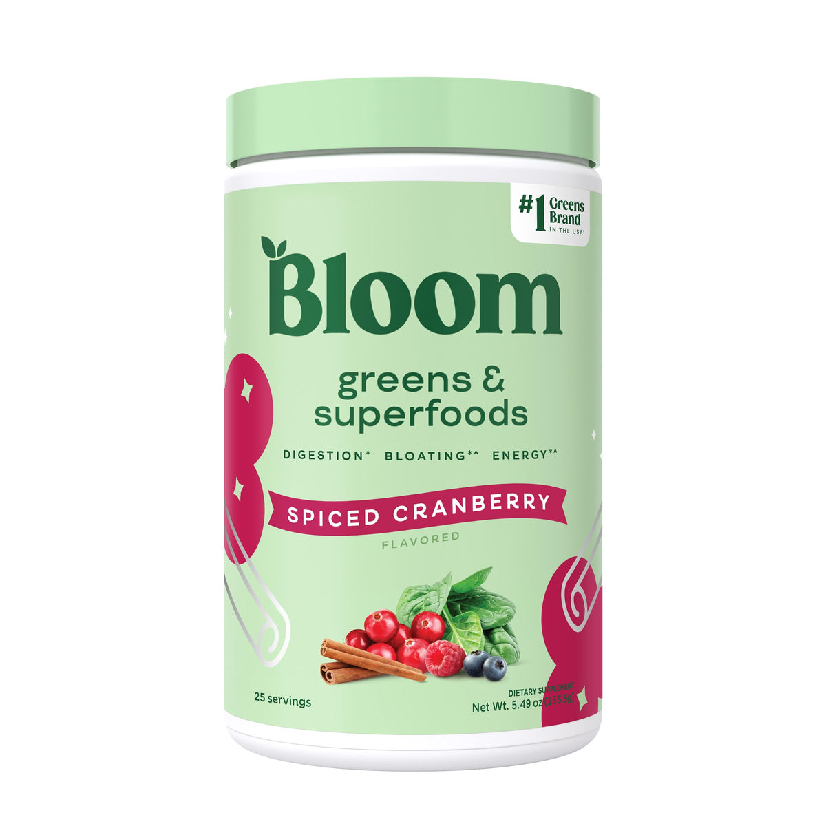 Bloom Nutrition Superfood Greens Powder, Digestive Enzymes with Probiotics and Prebiotics, Gut Health, Bloating Relief for Women, Chlorella, Green Juice Mix with Beet Root Powder, 30 SVG, Original