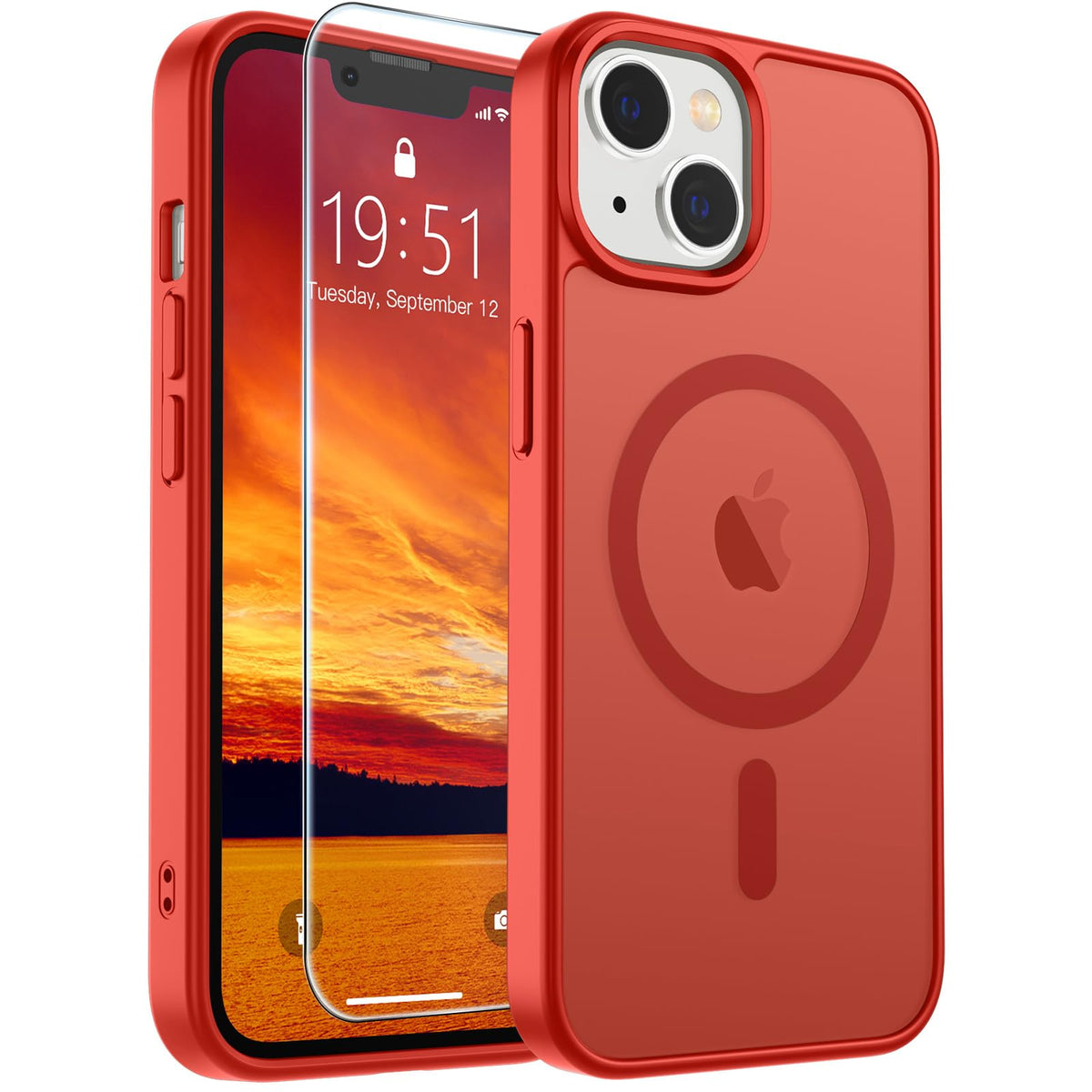 SUPFINE Magnetic for iPhone 13 Case/iPhone 14 Case Black