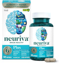 NEURIVA Plus Brain Supplements for Memory and Focus, Clinically Tested Nootropics Neurofactor and Phosphatidylserine, with Vitamin B12, Vitamin B6 and Folic Acid, 30 Count Capsules
