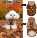 EXPAWLORER Fall Dog Hoodie,Soft Dog Sweater,Winter Autumn Fleece Sweatshirt with Pattern,Pet Clothes Outfits for Puppy,Cat, Small Medium Large Dogs
