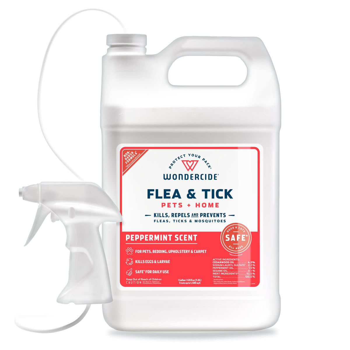 Wondercide Flea Tick & Mosquito Spray for Pets & Home - Rosemary 16 fl oz | With Natural Essential Oils - Killer, Control, Prevention, Treatment of Fleas & Ticks for Dogs and Cats - Pet & Family Safe