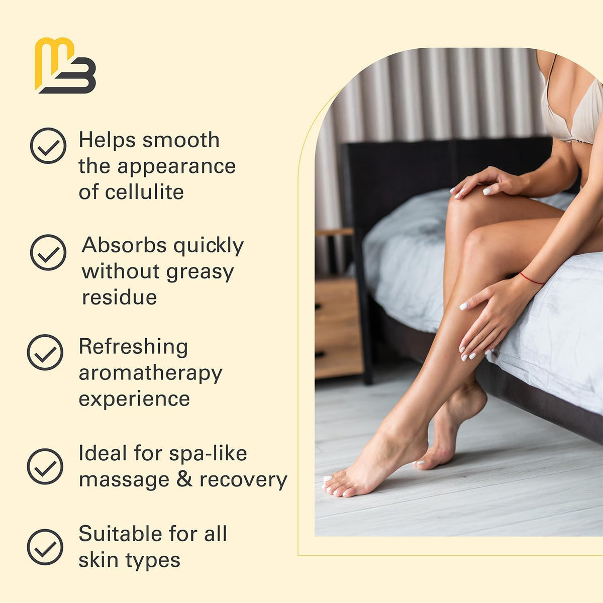 Firming Body Massage Oil with Collagen for Cellulite – 8 Fl Oz by M3