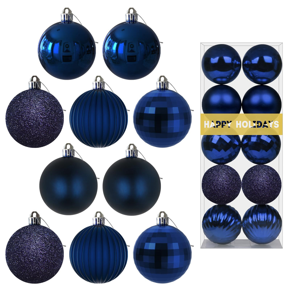 Rose Red 4.0" Large Christmas Balls - Christmas Tree Decoration Ornaments Shatterproof Hanging Balls for Birthday Halloween Holiday Wedding Decorations Set of 4pcs