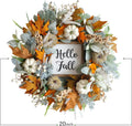 20" Harvest Fall Wreath for Front Door,Pumpkins Berries Autumn Wreaths