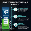 Venture Pal High Sodium Sugar-Free Electrolyte Powder Packets - Hydration Packets with Sodium, Potassium & Magnesium | Zero Calories | Keto, Vegan, and Paleo Friendly | 16 Sticks