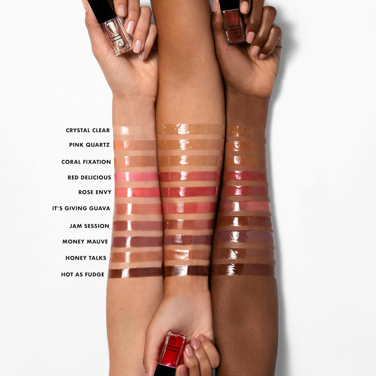 e.l.f. Glow Reviver Lip Oil, Tinted, Hydrating & Non-Sticky, Hot as Fudge