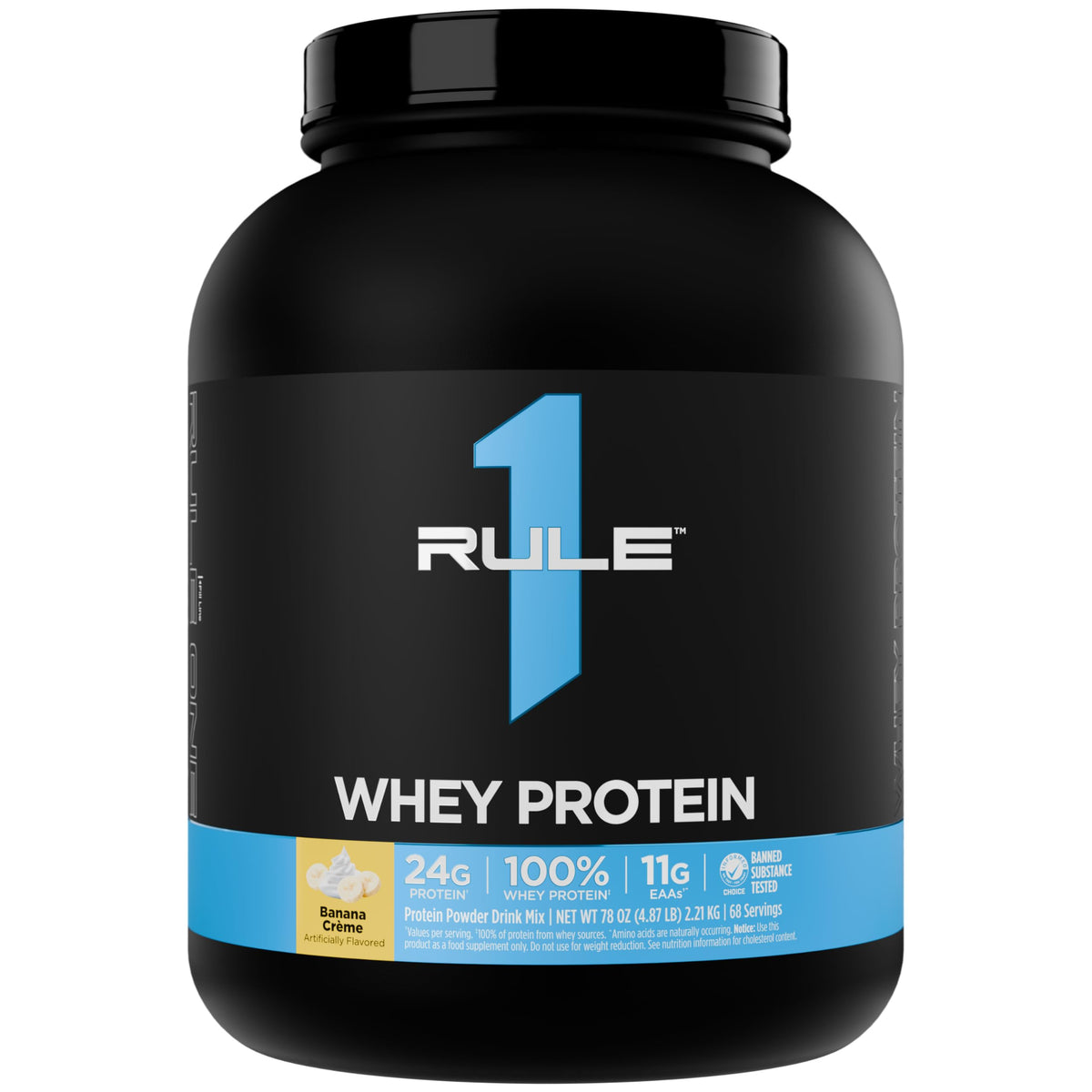 Rule 1 Proteins Whey Protein Powder, Vanilla Ice Cream, 68 Servings | 24g Fast-Acting Protein from All-Whey Sources with Naturally Occurring EAAs & BCAAs for Workout Recovery or Anytime Use
