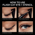 L'Oreal Paris Makeup Infallible Flash Cat Eye Waterproof Liquid Eyeliner, Black, 0.44 oz.