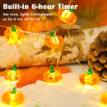 Pumpkin Lights String Battery Operated 10ft 30 LEDs Halloween Decorations