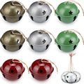 Zhengmy 16 Pcs Large Christmas Jingle Star Bell Xmas Ornament, Gold