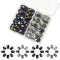 48Pcs Halloween Press on Nails Ghost Stick on Fingernails Monster Short Square False Nails Glossy Black Spider Web Acrylic Fake Nail Skull Gel Glue on Nail for Coquette Women Girls