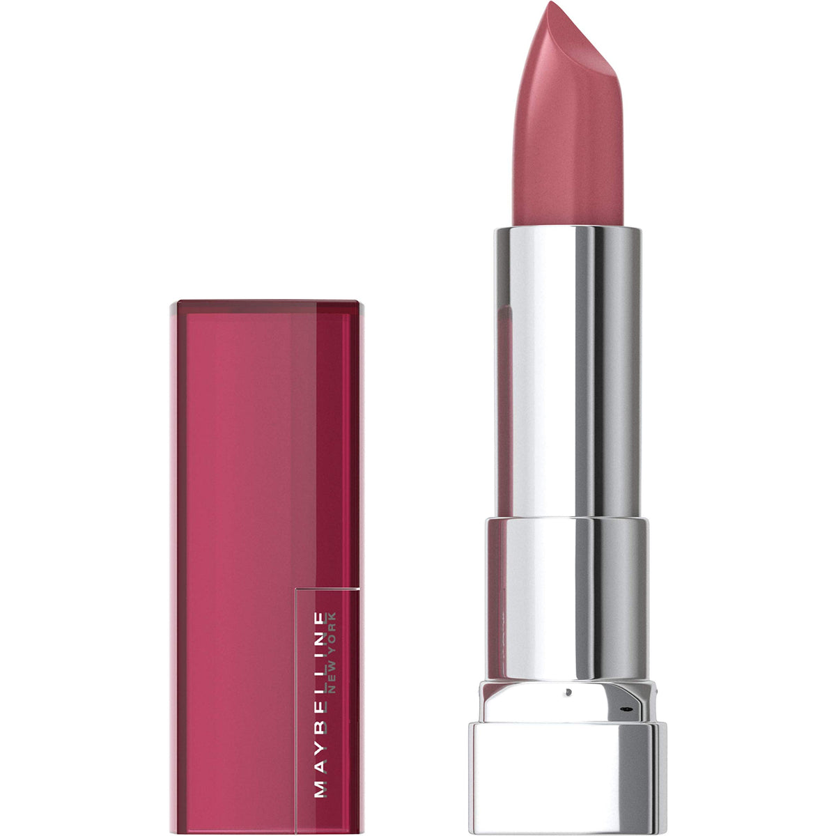 Maybelline Color Sensational Lipstick, Lip Makeup, Matte Finish, Hydrating Lipstick, Nude, Pink, Red, Plum Lip Color, Divine Wine, 1 Count
