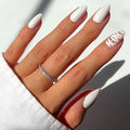 Glamnetic Halloween Press On Nails, Short Almond Glossy, Ghost Besties