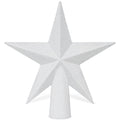 Christmas Tree Star Topper, 8" Gold Glitter Xmas Star Tree Decorations, 3D