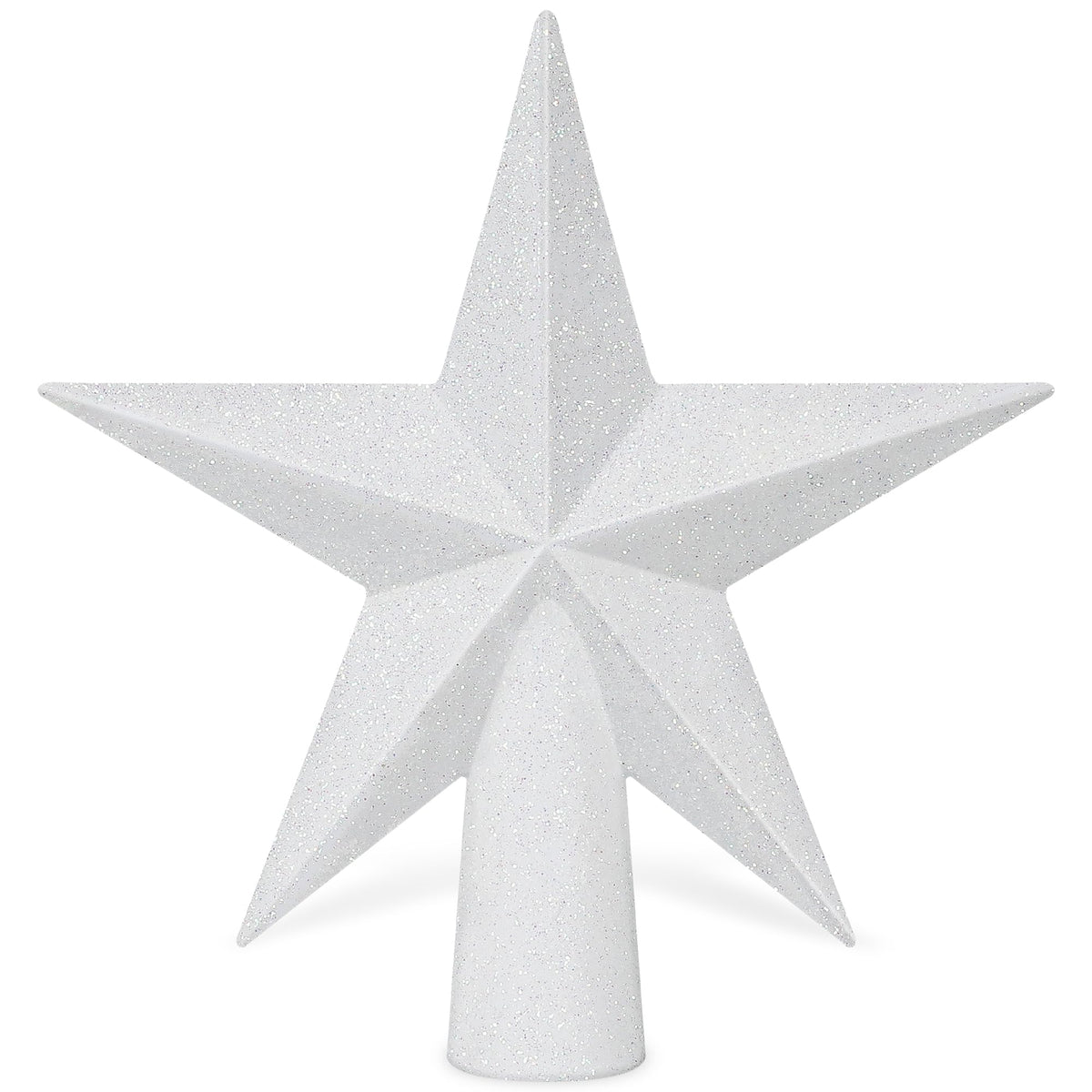 Christmas Tree Star Topper, 8" Gold Glitter Xmas Star Tree Decorations, 3D