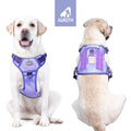 Auroth Tactical Dog Harness for Large Dogs No Pull Adjustable Pet Harness Reflective K9 Working Training Easy Control Pet Vest Military Service Dog Harnesses Army Yellow L