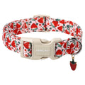 ARING PET Fall Dog Collar-Cotton Maple Leaves Dog Collar for Small Dogs, Adjustable Lightweight Dog Collars with Quick Release Buckle for Small Medium Large Dogs