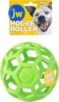 JW Pet Hol-ee Roller Dog Toy Puzzle Ball, Natural Rubber, Large (5.5 Inch Diameter), Colors May Vary