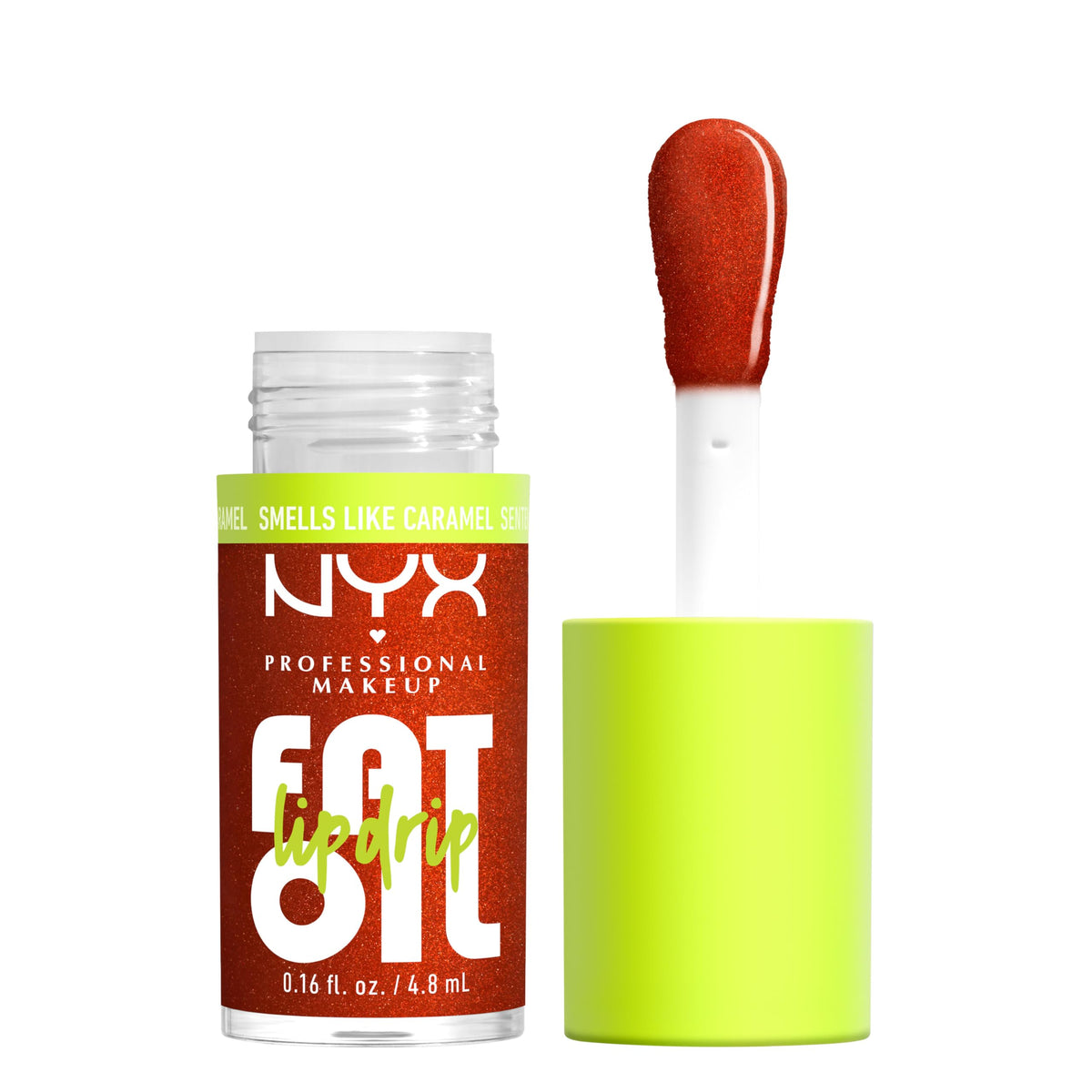 NYX PROFESSIONAL MAKEUP Fat Oil Lip Drip, Moisturizing Lip Oil Gloss, Vegan Tinted Formula, Up to 12 HR Hydration - Newsfeed (Rose Nude)