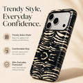 Compatible with iPhone 18 Pro Case,Animal Stylish Zebra Tiger Print Pattern Retro Phone Case Shockproof Double-Layer Drop-Resistant Protection,Zebra, for iPhone 18 Pro