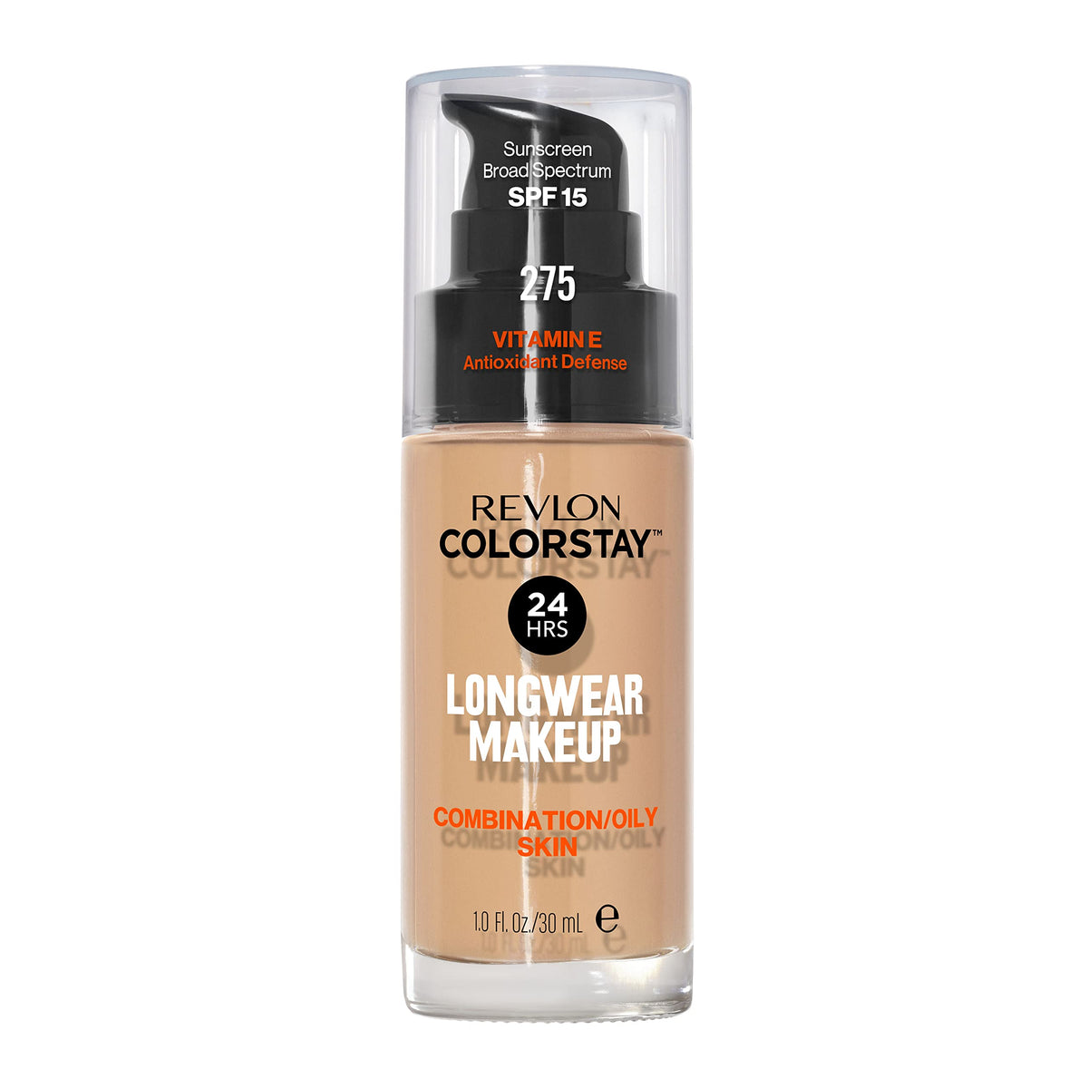 Revlon Liquid Foundation, ColorStay Face Makeup for Combination & Oily Skin, SPF 15, Medium-Full Coverage with Matte Finish, 360 Golden Caramel, 1 Fl Oz